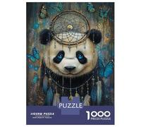 1000 Piece Jigsaws for Teenagers Puzzle Panda's Dreamcatcher Puzzle for Adults Brain Teaser Game Birthday Present Parent-child Interaction 38x26cm/1000pcs