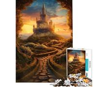 1000 Piece Jigsaws for Teenagers Puzzle Pathway to The Castle Puzzle for Adults Hands-on Game Staycation Kill Time for Is Ideal As A Gifts (Size 50x75cm)