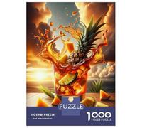 1000 Piece Jigsaws for Teenagers Puzzle Pineapple Juice with Ice Adult Jigsaw Hands-on Game Pattern Assembly for Is Ideal As A Gift 52x38cm/1000pcs