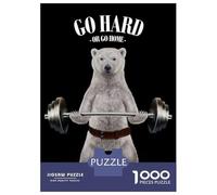 1000 Piece Jigsaws for Teenagers Puzzle Polar Bear Weightlifting Jigsaw for Adults Relaxing Games Precision Cutting Difficult And Challenge 52x38cm/1000pcs