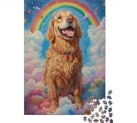 1000 Piece Jigsaws for Teenagers Puzzle Rainbow Dog Painting Puzzles for Adults Toy Wall Decor Perfect Decoration Difficult And Challenge 38x26cm/1000pcs