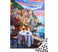 1000 Piece Jigsaws for Teenagers Puzzle Romantic Sunset Dinner by The Sea Puzzles for Adults Toy Wall Decor Perfect Decoration Difficult And Challenge 38x26cm/1000pcs
