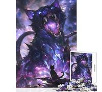 1000 Piece Jigsaws for Teenagers Puzzle Scary Dreaming Cat Toy Wall Decor Funny Gift Brain Teaser Game Improving Love between Couples Size 50x75cm