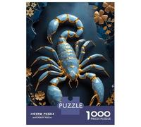 1000 Piece Jigsaws for Teenagers Puzzle Scorpion Kintsugi Puzzle for Adults Brain Teaser Game Birthday Present Parent-child Interaction 38x26cm/1000pcs