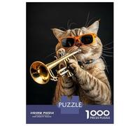 1000 Piece Jigsaws for Teenagers Puzzle Scottish Fold Trumpet Jigsaw Puzzle Family Games Hand Speed Race Birthday And Unique Gifts 70x50cm/1000pcs