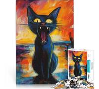 1000 Piece Jigsaws for teenagers Puzzle Screaming Cat Painting Educational Games Home Decoration 50x75cm Gifts Ideas for Age 14+