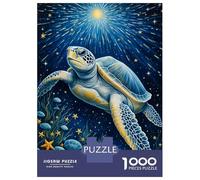 1000 Piece Jigsaws for Teenagers Puzzle Sea Turtle in Starry Night Adult Jigsaw Hands-on Game But Fun And Humorous Parent-child Interaction 70x50cm/1000pcs