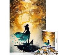 1000 Piece Jigsaws for Teenagers Puzzle Silhouette in The Woods DIY Toys Great Gift for Games for Educational Game Decompressing Intellectual Size 38x52cm