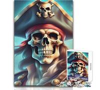 1000 Piece Jigsaws for Teenagers Puzzle Skulls Bones Pirates Jack Educational Games Precision Cutting Anti-Stress Toys Size 38x52cm