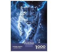 1000 Piece Jigsaws for Teenagers Puzzle Snow Leopard with Lightning Adult Jigsaw Hands-on Game Pattern Assembly for Is Ideal As A Gift 70x50cm/1000pcs