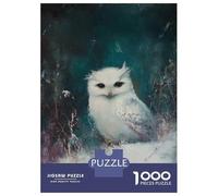 1000 Piece Jigsaws for Teenagers Puzzle Snowy Owl Painting Adult Jigsaw Hands-on Game Pattern Assembly for Is Ideal As A Gift 38x26cm/1000pcs