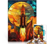 1000 Piece Jigsaws for teenagers Puzzle Space Rocket Launch Stress Reliever Difficult Challenge is ideal as gifts for the whole family 26x38cm