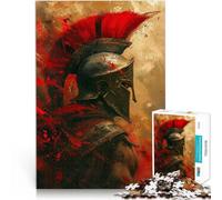 1000 Piece Jigsaws for teenagers Puzzle Sparta Warrior pädagogische Herausforderung mit passendem Poster und Quizblatt75x50cm