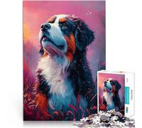 1000 Piece Jigsaws for teenagers Puzzle St. bernard Mountain Dog Portrait Stressabbau Die Liebe zwischen Paaren stärken52x38cm