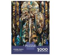 1000 Piece Jigsaws for Teenagers Puzzle Stained Glass Sentinel Adult Jigsaw Hands-on Game Pattern Assembly for Is Ideal As A Gift 38x26cm/1000pcs