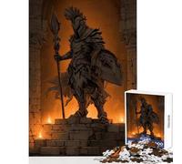 1000 Piece Jigsaws for Teenagers Puzzle Stone Knight Ancient Ruins Toy Wall Decor Funny Gift Brain Teaser Game Improving Love between Couples Size 38x26cm