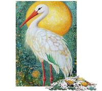 1000 Piece Jigsaws for Teenagers Puzzle Stork in Golden Glow Impossible Game Difficult Hard Anti-Stress Toys Stress Reduction Gifts Size 38x52cm