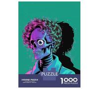 1000 Piece Jigsaws for Teenagers Puzzle Stylish Skeleton with Curly Hair Puzzles for Adults Toy Wall Decor Perfect Decoration Difficult And Challenge 52x38cm/1000pcs