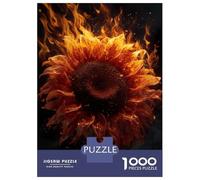 1000 Piece Jigsaws for Teenagers Puzzle Sunflower Flames Embers Adult Puzzles Toy Wall Decor A Work of Art Difficult And Challenge 70x50cm/1000pcs