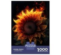 1000 Piece Jigsaws for Teenagers Puzzle Sunflower Flames Smoke Adult Puzzles Relaxing Games But Fun And Humorous for Is Ideal As A Gift 38x26cm/1000pcs