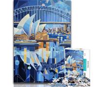 1000 Piece Jigsaws for Teenagers Puzzle Sydney Opera House ﹨u Harbour Bridge Challenging Game Toys Perfect Decoration Gift For Birthdays (size 50x75cm)