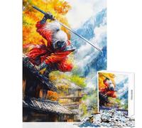 1000 Piece Jigsaws for Teenagers Puzzle The Crimson Shadow Ninja Hands-on Game Learning Educational Home Decoration Toys Decompressing Intellectual (38x26cm)