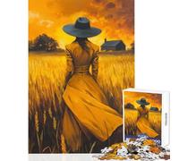 1000 Piece Jigsaws for Teenagers Puzzle The Dreamer of The Fields Jigsaw 1000 Piece Brain Teaser Game Gifts for Women Men But Fun And Humorous (38x26cm)