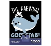 1000 Piece Jigsaws for Teenagers Puzzle The Narwhal Goes Stab Adult Jigsaw Hands-on Game Pattern Assembly for Is Ideal As A Gift 70x50cm/1000pcs