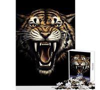 1000 Piece Jigsaws for Teenagers Puzzle The Roared Tiger Toy Wall Decor Funny Gift Brain Teaser Game Improving Love between Couples Size 38x52cm