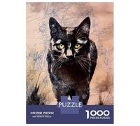 1000 Piece Jigsaws for Teenagers Puzzle The Rough Ride of A Black Cat Jigsaw for Adults Relaxing Games Precision Cutting Difficult And Challenge 38x26cm/1000pcs