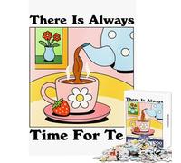 1000 Piece Jigsaws for Teenagers Puzzle There Is Always Time For Tea Toy Wall Decor Funny Gift Brain Teaser Game Improving Love between Couples Size 38x52cm