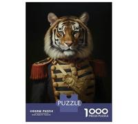 1000 Piece Jigsaws for Teenagers Puzzle Tiger Animal Dressed King Adult Jigsaw Hands-on Game But Fun And Humorous Parent-child Interaction 70x50cm/1000pcs