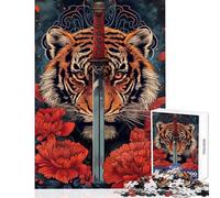 1000 Piece Jigsaws for Teenagers Puzzle Tiger Blade Shared Interactive Home Fun Time Special Festive Idea (38x52cm)