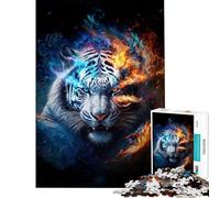 1000 Piece Jigsaws for Teenagers Puzzle Tiger Fury Help The Brain Exercise Difficult Challenge Relax Games for Ages 14 And over (38x52cm)