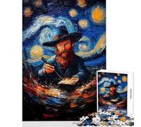 1000 Piece Jigsaws for Teenagers Puzzle Van Gogh Wizardry Starry Night Shared Interactive Home Fun Time Special Festive Idea (38x26cm)