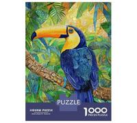 1000 Piece Jigsaws for Teenagers Puzzle Vibrant Toucan Artwork-9 Puzzle for Adults Brain Teaser Game Birthday Present Parent-child Interaction 70x50cm/1000pcs