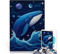 1000 Piece Jigsaws for teenagers Puzzle Whale in Space Brain intelligence challenge addictive toys Suitable for desktop decoration 26x38cm