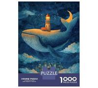 1000 Piece Jigsaws for Teenagers Puzzle Whale Lighthouse Adult Jigsaw Hands-on Game Pattern Assembly for Is Ideal As A Gift 38x26cm/1000pcs