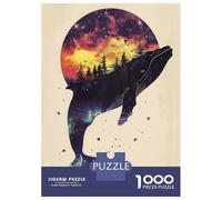 1000 Piece Jigsaws for Teenagers Puzzle Whale Silhouette Galaxy Adult Puzzles Toy Wall Decor A Work of Art Difficult And Challenge 52x38cm/1000pcs