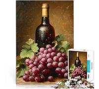 1000 Piece Jigsaws for teenagers Puzzle Wine and Grapes Still Life Difficult Hard Fun at Home Activities, Birthday Present,Travel Gifts, 50x70cm