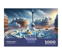 1000 Piece Jigsaws for Teenagers Puzzle Winter Wonderland in London Puzzle for Adults Brain Teaser Game Birthday Present Parent-child Interaction 70x50cm/1000pcs