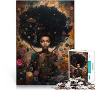 1000 Piece Jigsaws for teenagers Puzzle Woman with afro hairstyle Für Familienspaß Heimdekoration Spielzeug38x26cm