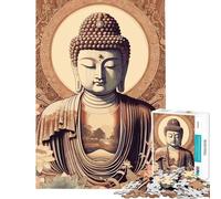 1000 Piece Jigsaws for Teenagers Puzzle Zen Buddha Painting Puzzle for Adults Hands-on Game Staycation Kill Time for Is Ideal As A Gifts (Size 38x52cm)