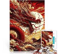 1000 Piece Jigsaws for teenagers Red Dragon over Mountain Staycation Kill time 38x52cm is ideal as gifts for the whole family for ages 14+