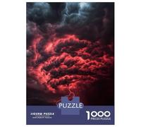 1000 Piece Jigsaws for Teenagers Red Lightning Storm Adult Jigsaw Hands-on Game Difficult Challenge Gifts for Friends And Family 38x26cm/1000pcs