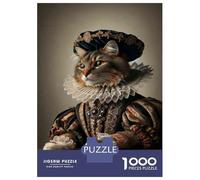 1000 Piece Jigsaws for Teenagers Renaissance Cat Portrait Puzzles for Adults Hands-on Game Presents for Women Gifts for Friends And Family 70x50cm/1000pcs