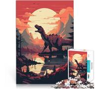 1000 Piece Jigsaws for teenagers Retro Dino Interessante Stressreduzierung Jedes Stück ist einzigartig Anspruchsvolles Familienspiel38x26cm