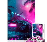 1000 Piece Jigsaws for Teenagers Retro Synthwave Lambo Educational Toy Gift Birthday Brain Teaser Game Artists' Collection, Fine Arts Size 38x52cm