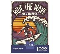 1000 Piece Jigsaws for Teenagers Ride The Wave of Change Adult Jigsaw Hands-on Game Difficult Challenge Gifts for Friends And Family 38x26cm/1000pcs