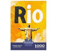 1000 Piece Jigsaws for Teenagers Rio De Janeiro Christ The Redeemer Adult Jigsaw Hands-on Game Difficult Challenge Gifts for Friends And Family 52x38cm/1000pcs